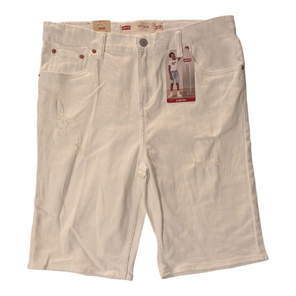 Levi's Other - BBC-3 Levi's 511 Boys White Stretch Jean‎ Shorts Size 20 Reg W30 - White